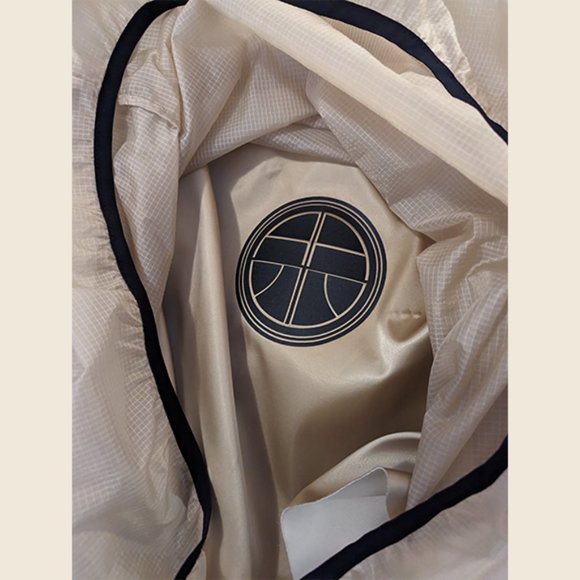 ASTRID ANDERSEN - Sheer overlay logo sport sweater - Sz L - Picture 8 of 13